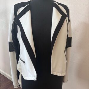 Women's Black and White Contrast Jacket